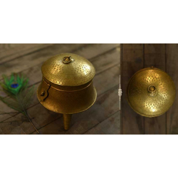 Ahar ✽ Brass ~ Paan Daan { 7.8" x 7.8" x 8.2" Large }